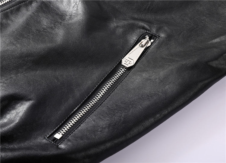 New- Printed Genuine leather Jacket