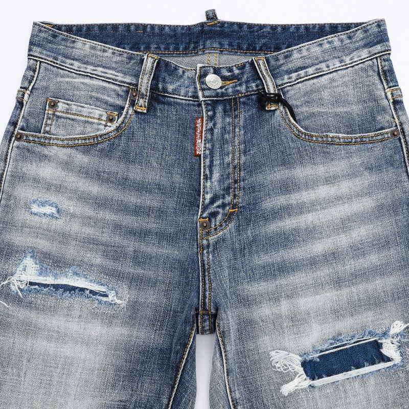 New-DSQ2 Nightclub Fashion holes Jeans