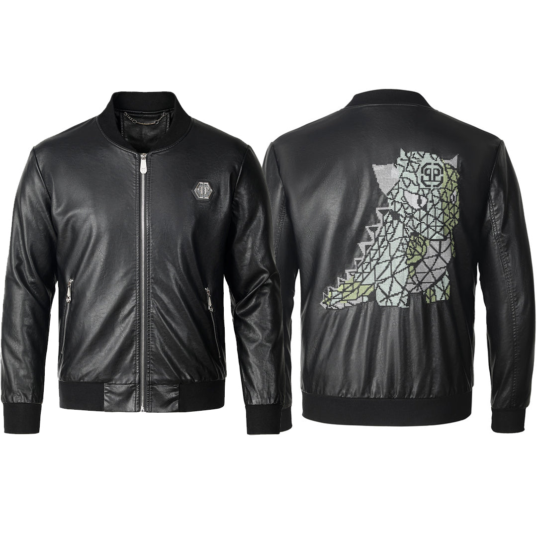 New- Black Genuine leather Jacket
