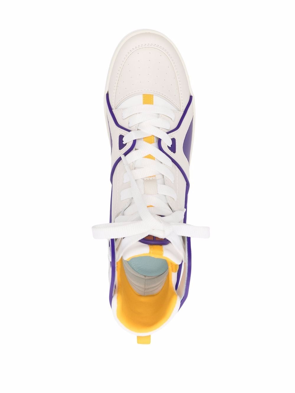 JUST DON Basketball JD1 High-top Sneakers White/Purple/Yellow