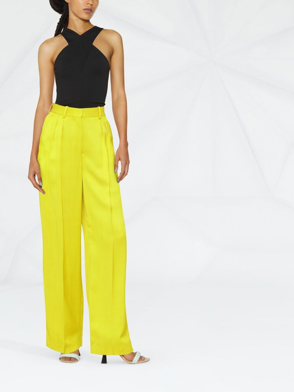 COURRÈGES WOMEN crossover-strap logo top