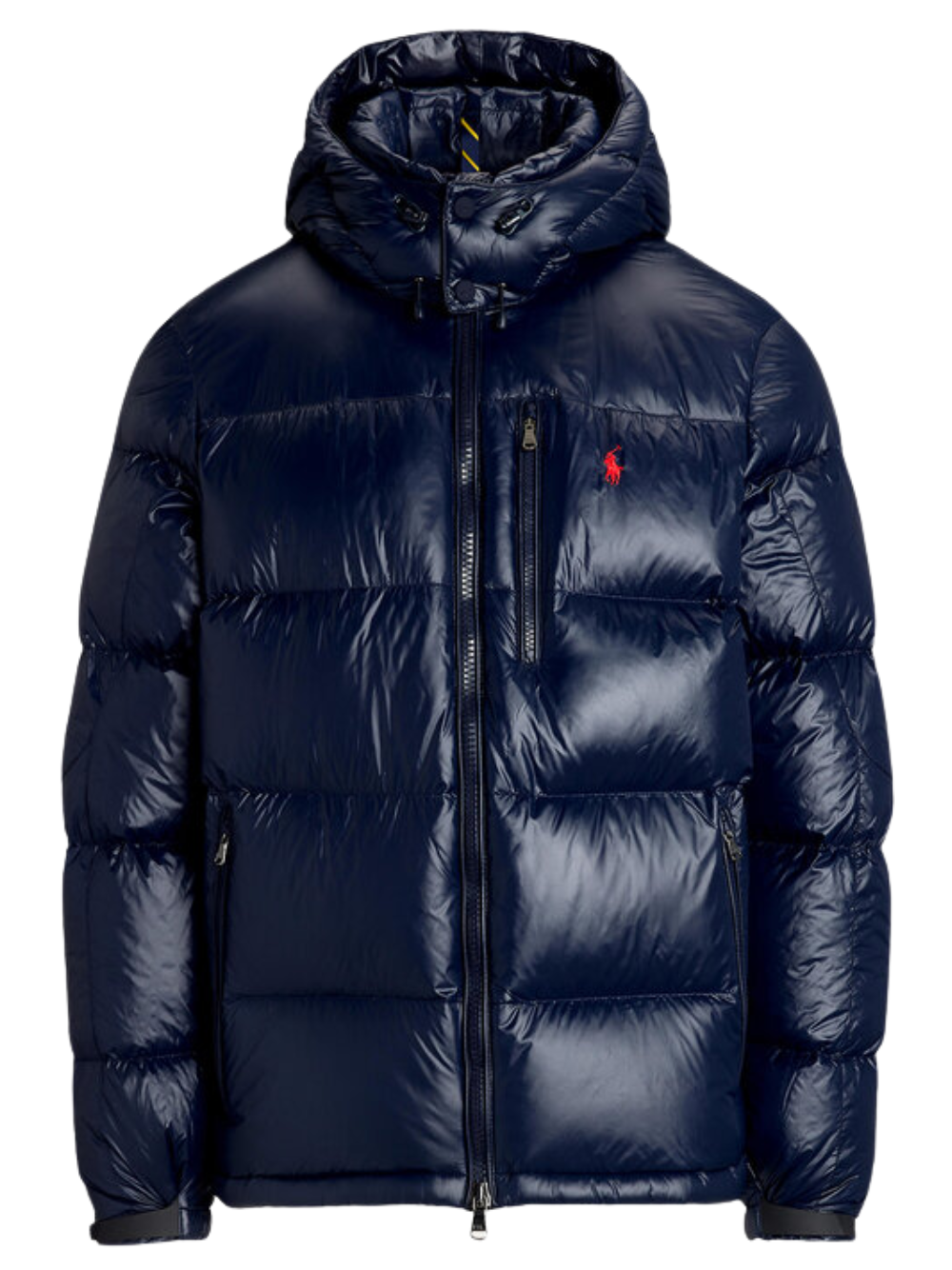 RALPH LAUREN Logo Patch Embroidered Puffer Jacket Navy
