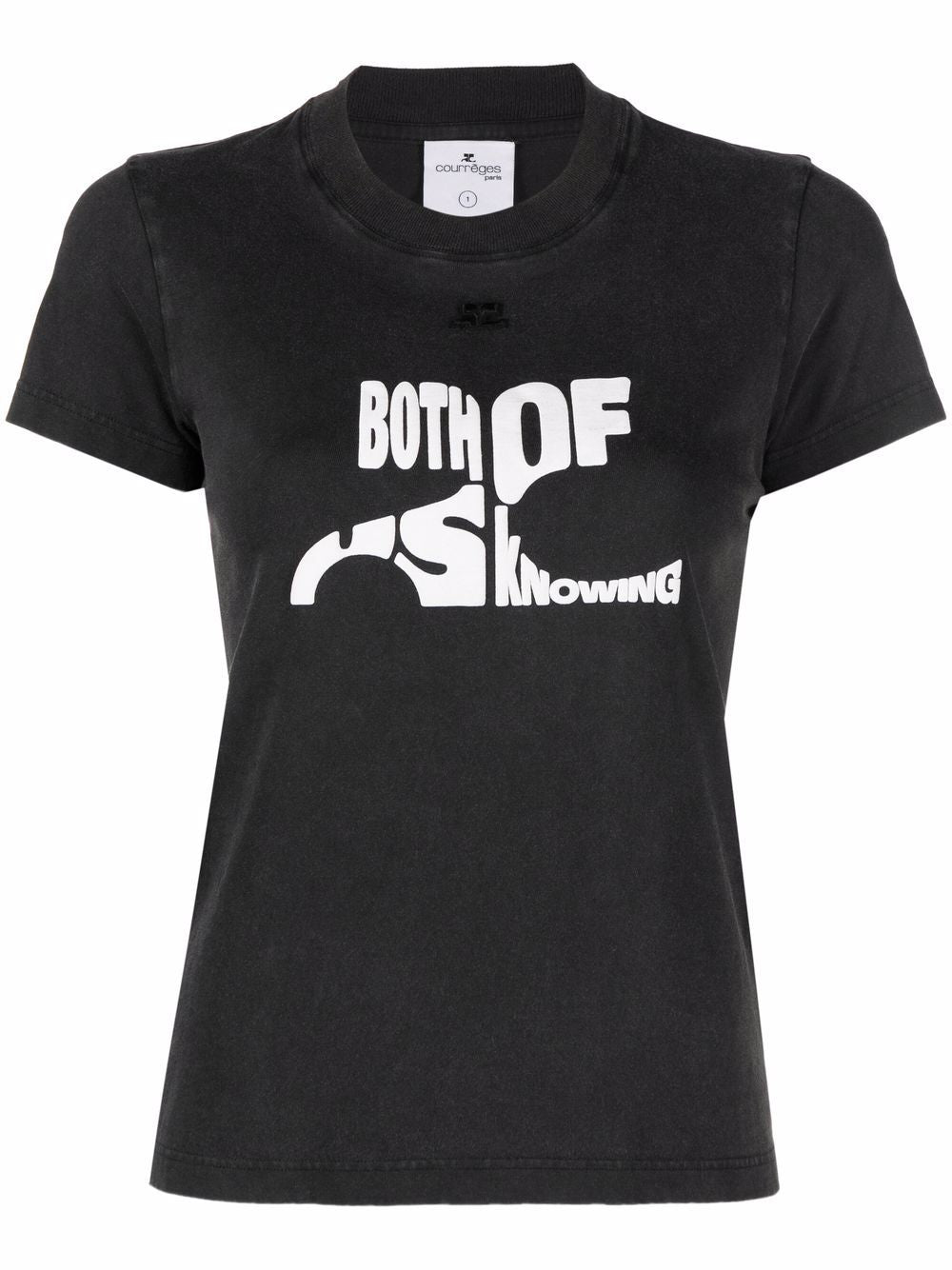 COURRÈGES WOMEN Both Of Us Knowing T-Shirt Black