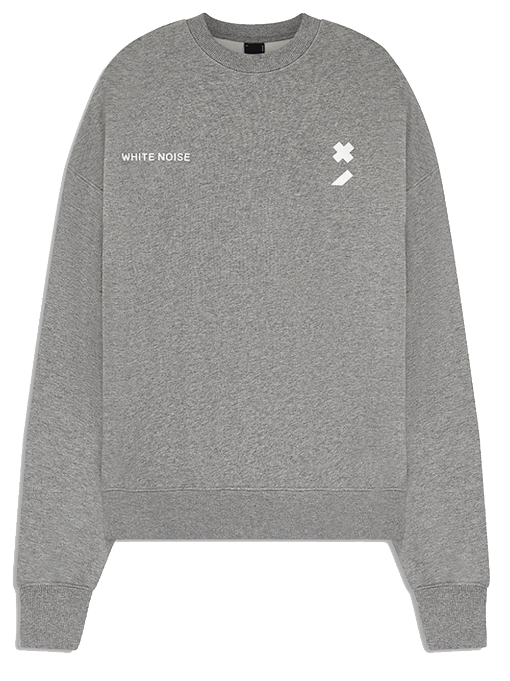 WHITE NOISE Twin Logo Cotton Sweatshirt Grey