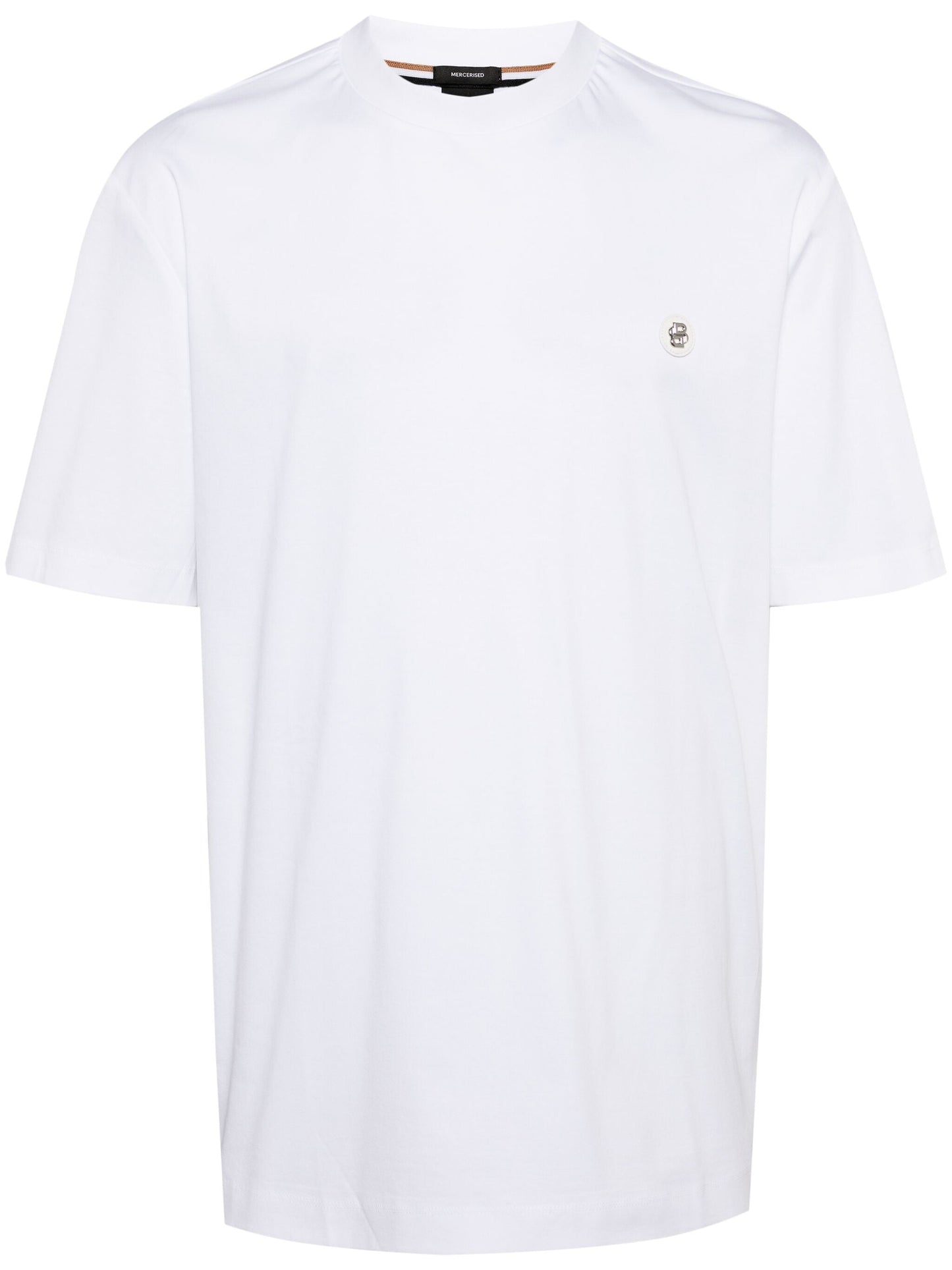 BOSS Logo Patch Cotton T-Shirt White