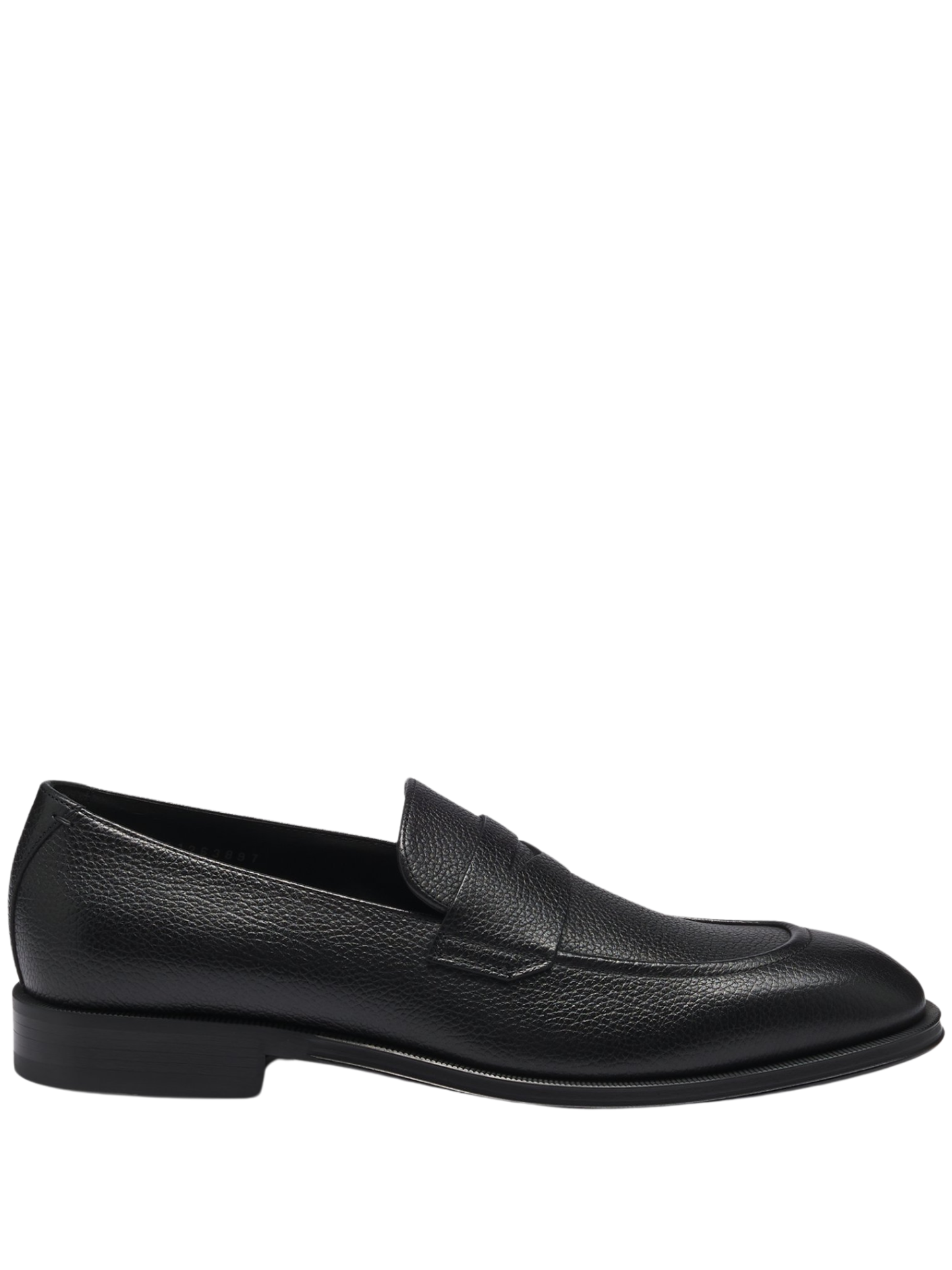 BOSS Apron-toe Slip-on Leather Loafers Black