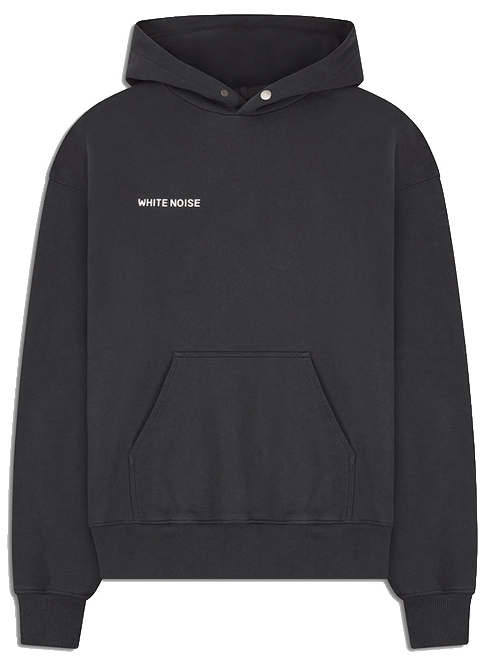 WHITE NOISE Branded Graphic Cotton Hoodie Black