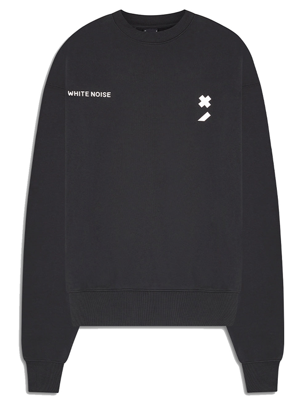 WHITE NOISE Twin Logo Cotton Sweatshirt Black