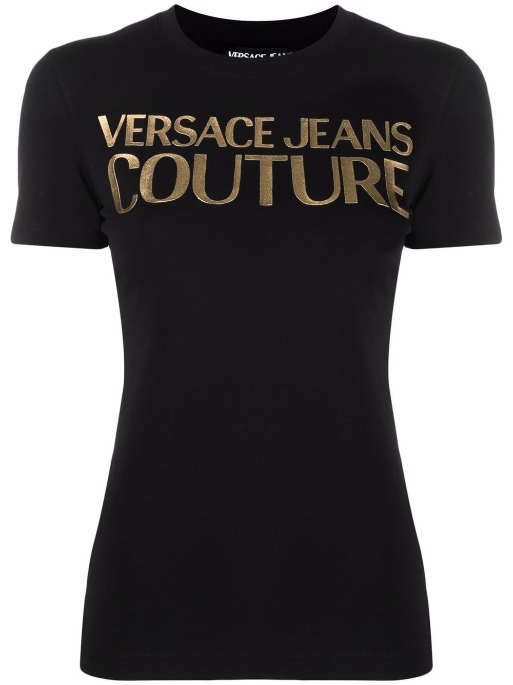 VERSACE Logo Print T-Shirt Black