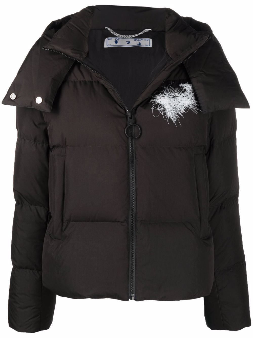 OFF-WHITE WOMEN Pen Arrows Puffer Jacket Black