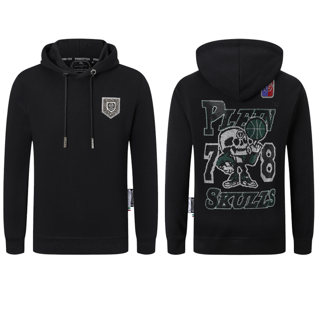 New- 2025ss Black Skull Hoodie