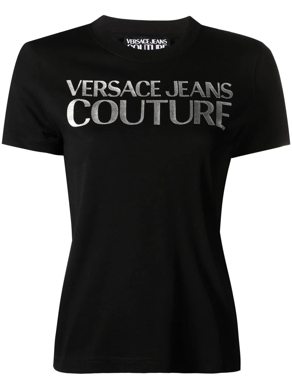 VERSACE WOMEN Foil Logo T-Shirt Black