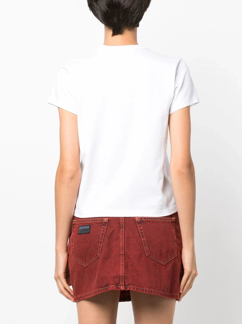 ALEXANDER WANG WOMEN Suga Baby Shrunken T-shirt White