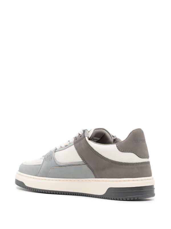 REPRESENT Apex Panelled Sneakers Triple Grey Charcoal Vintage White