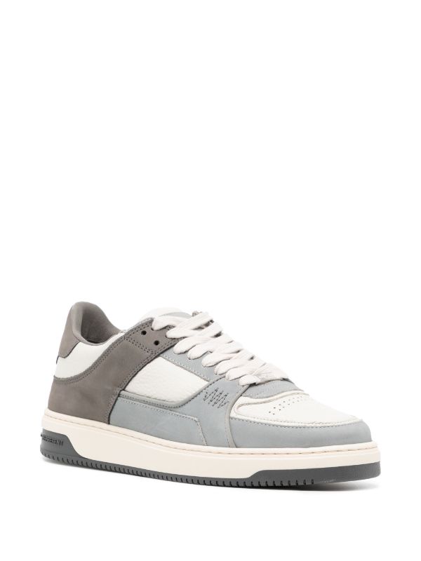 REPRESENT Apex Panelled Sneakers Triple Grey Charcoal Vintage White