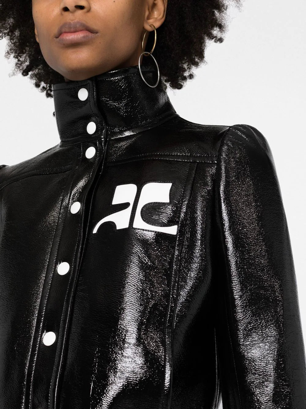 COURRÉGES WOMEN Vinyl Reedition Jacket Black