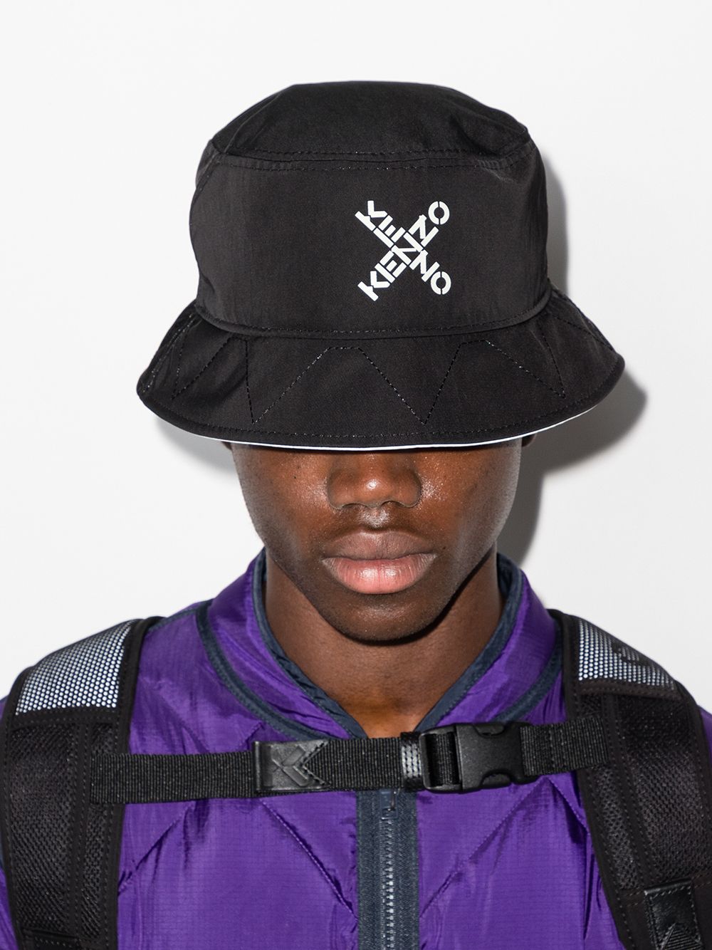 KENZO Cross Logo Bucket Hat Black