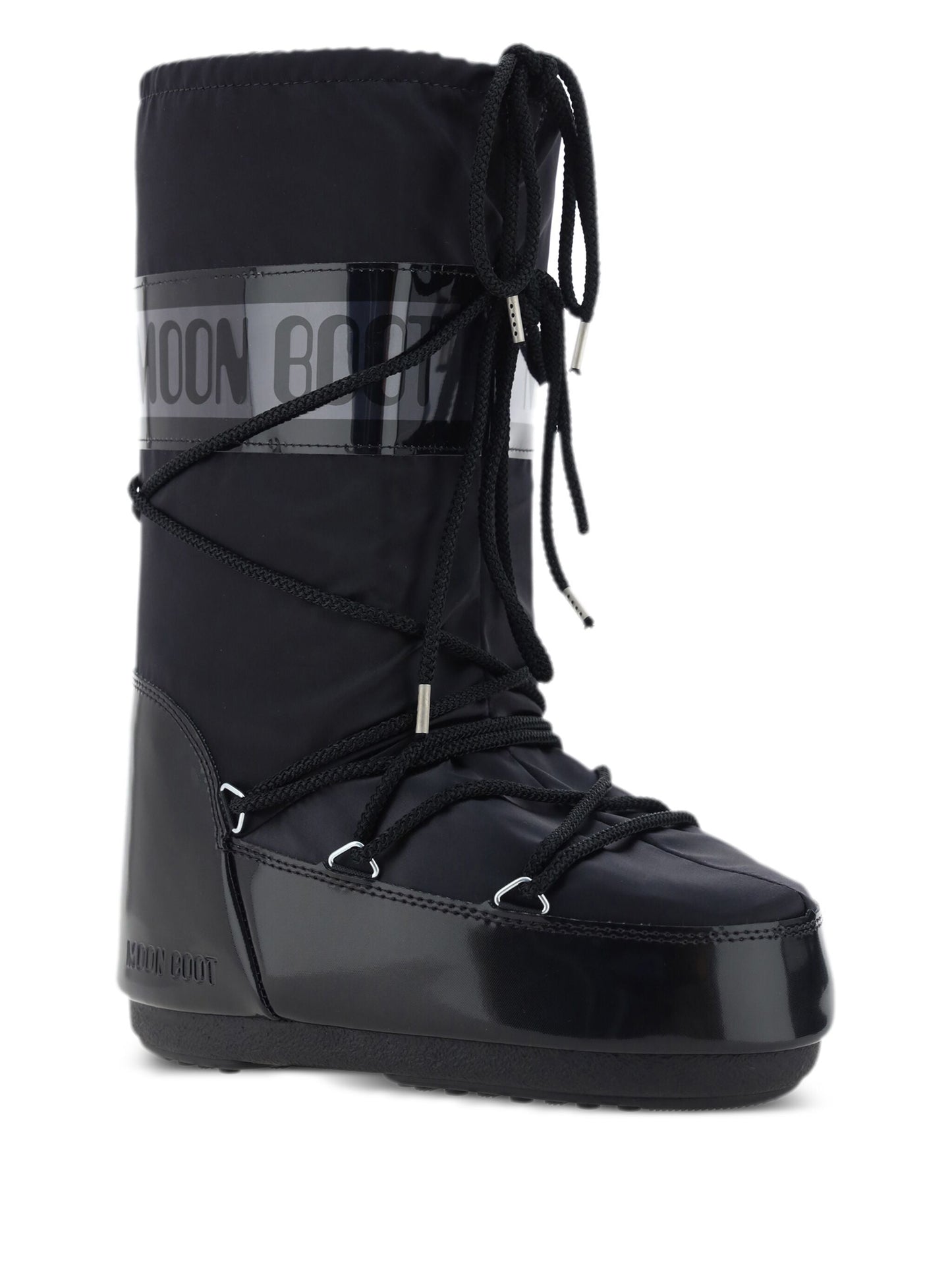MOON BOOT Icon Glance Satin Boots Black