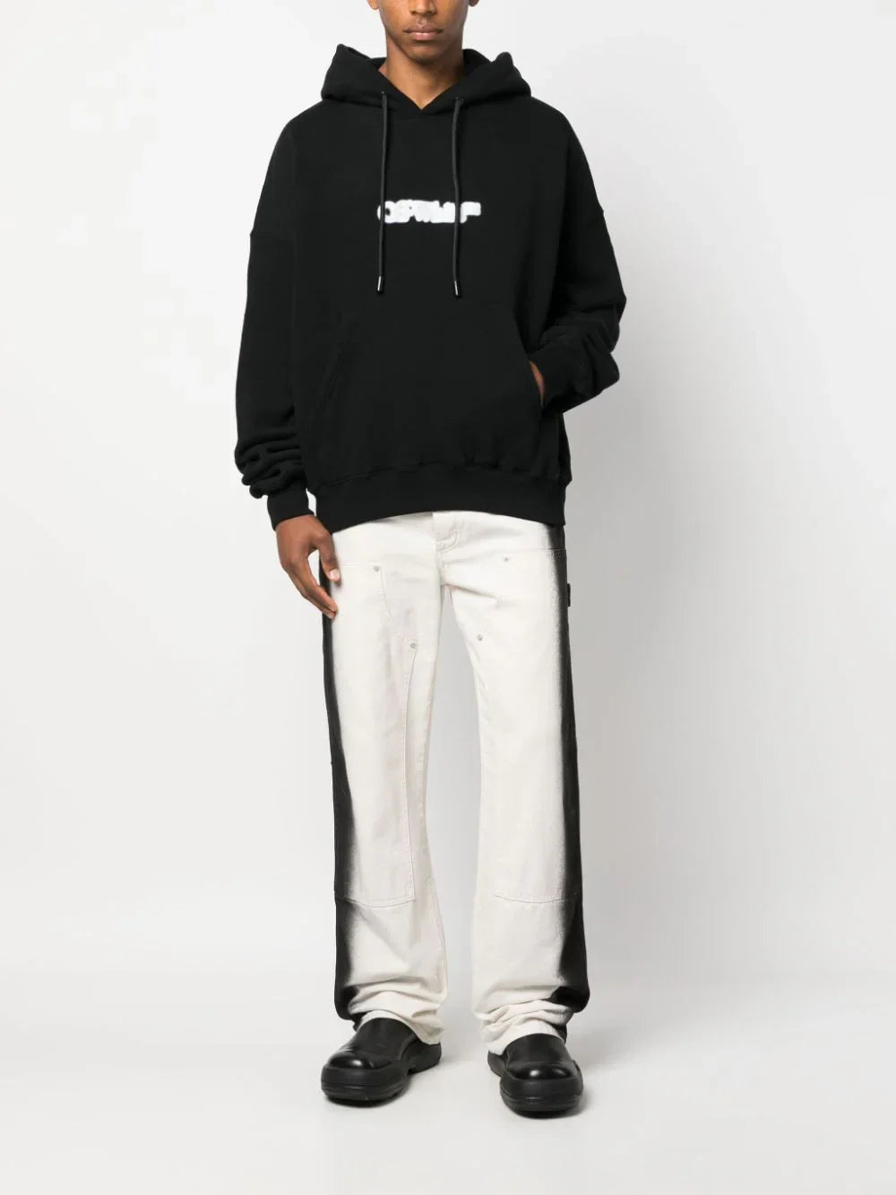 OFF-WHITE Blurr Book Over Hoodie Black White