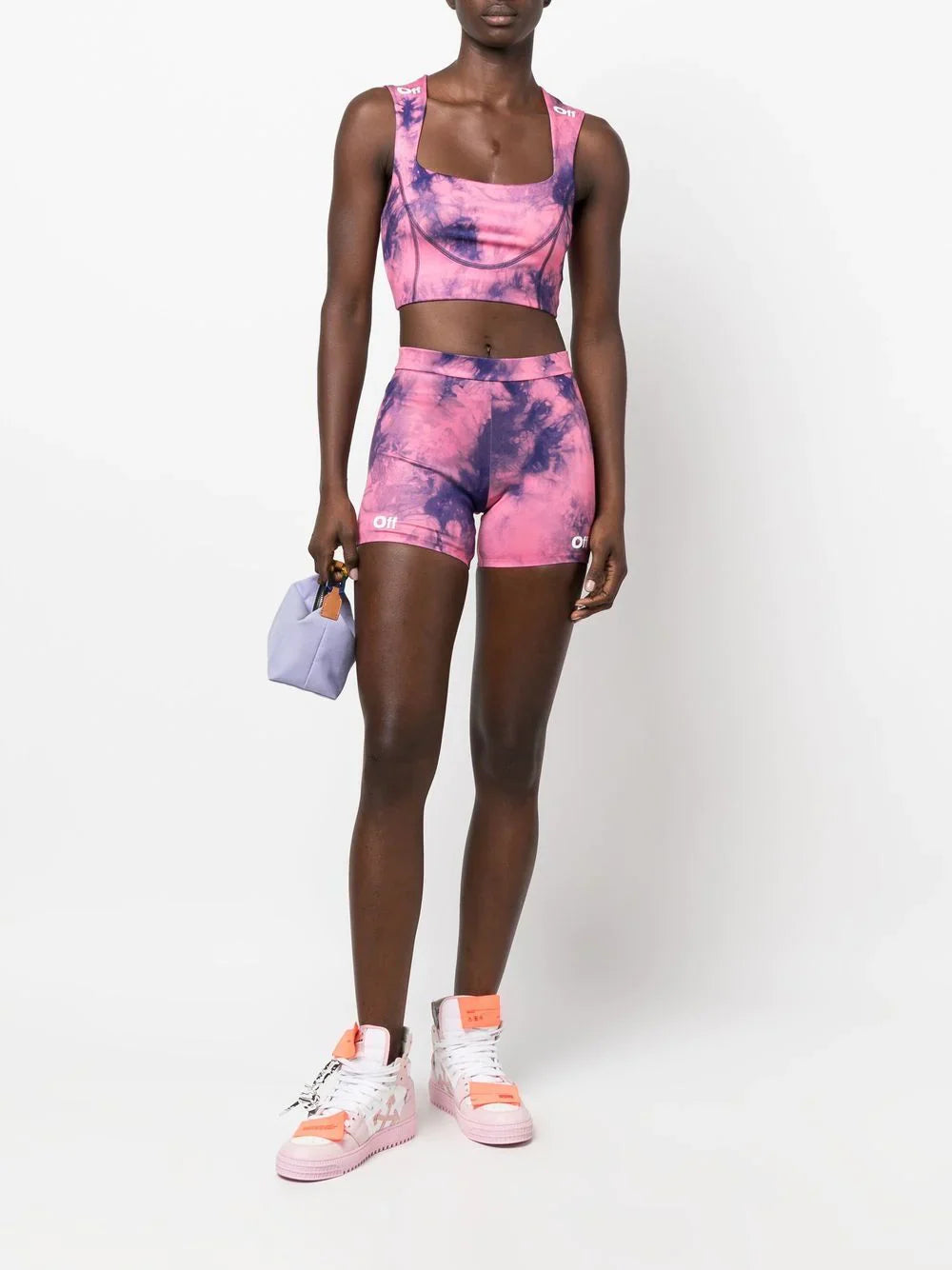 OFF-WHITE WOMEN Tie Dye Sports Bra Pink/Blue