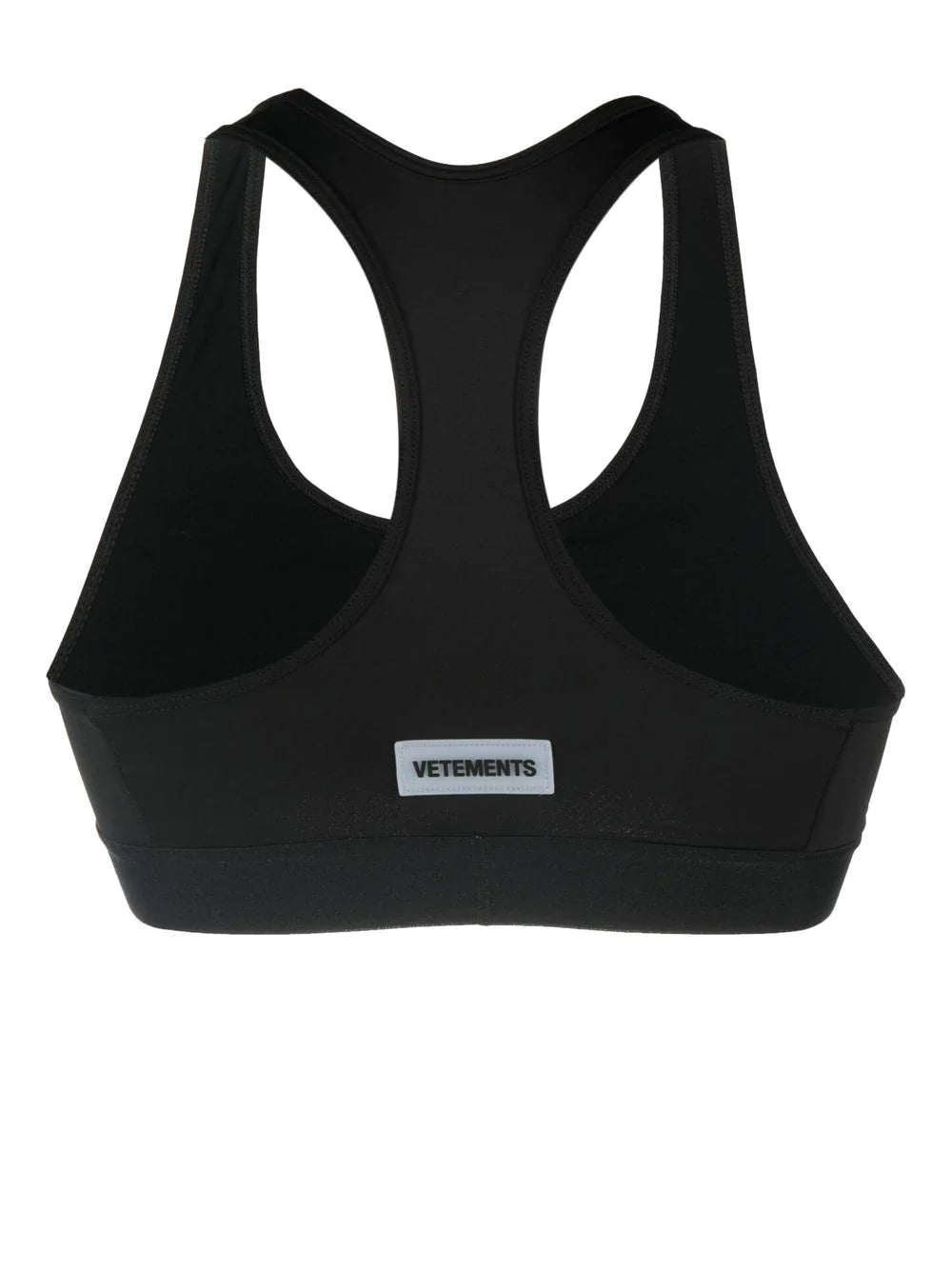 VETEMENTS WOMEN Logo Sports Bra Black