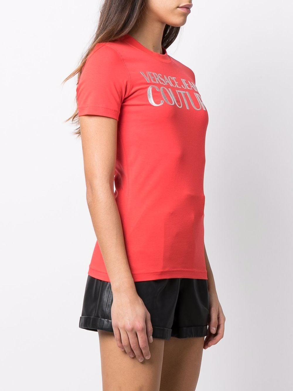 VERSACE Logo Print T-Shirt Red