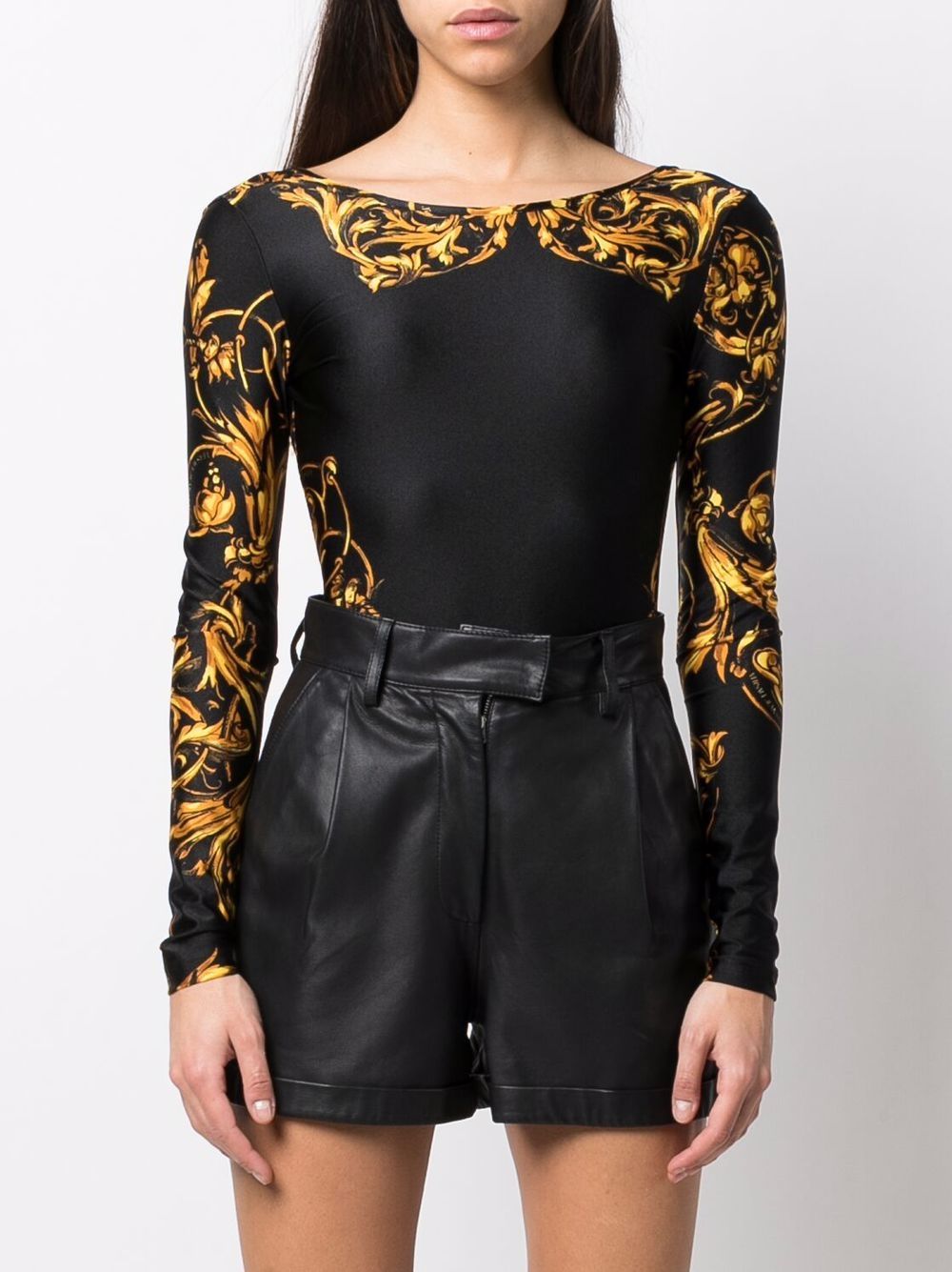 VERSACE WOMEN Baroque Print Black
