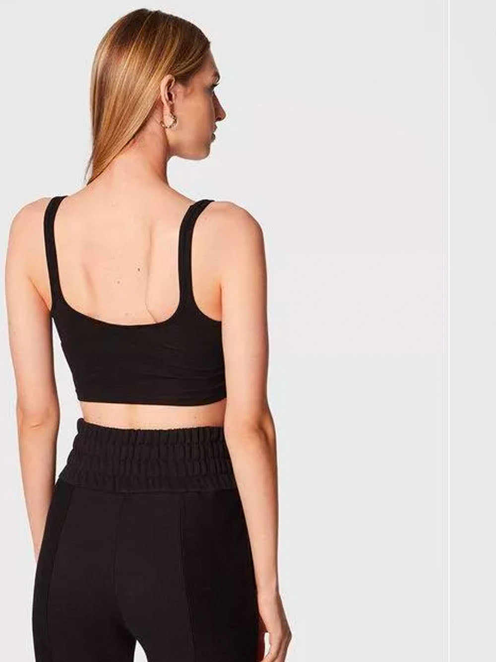 VERSACE WOMEN Logo Printed Crop Top Black/White