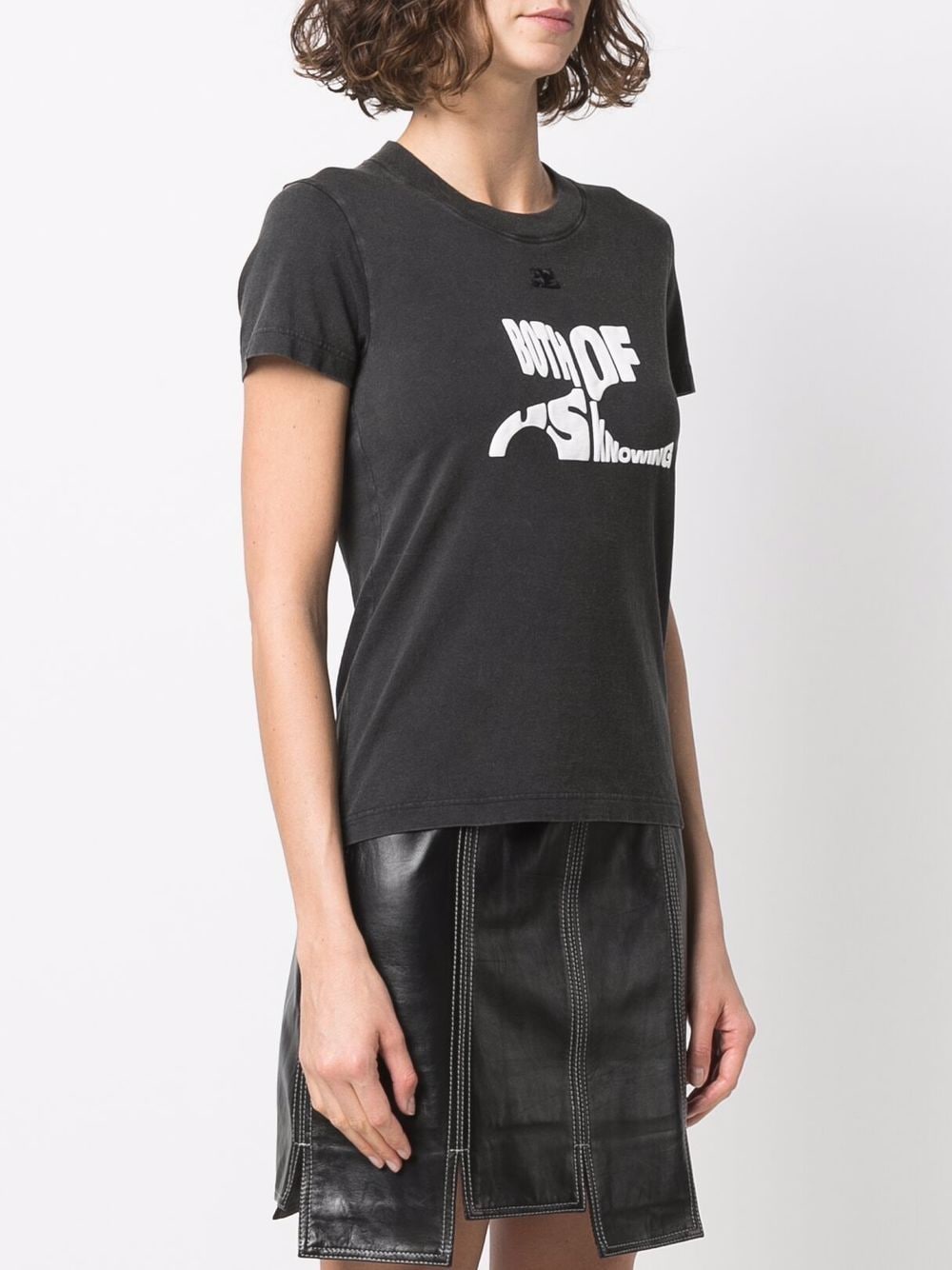 COURRÈGES WOMEN Both Of Us Knowing T-Shirt Black