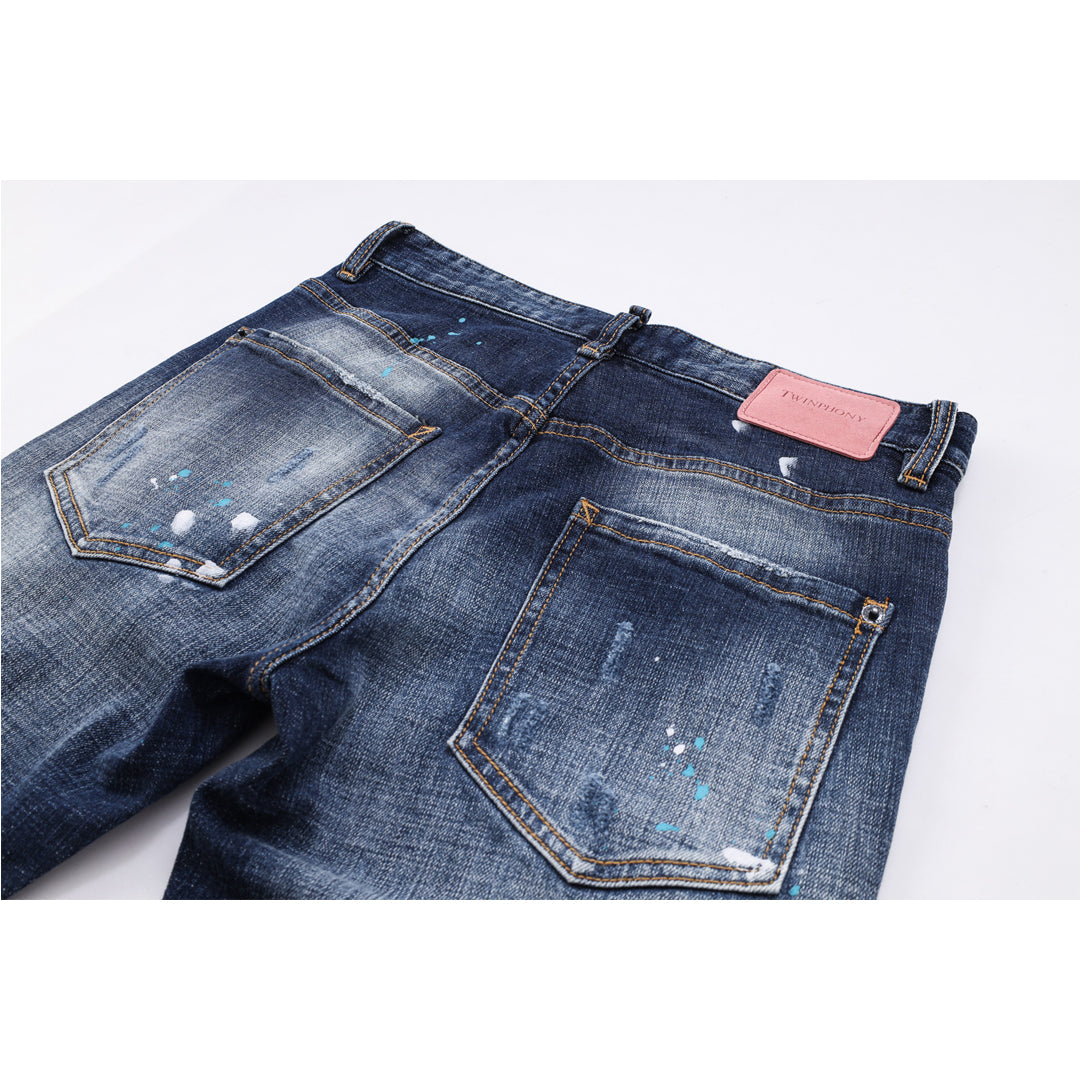 New-DSQ2 Nightclub ripped skinny jeans