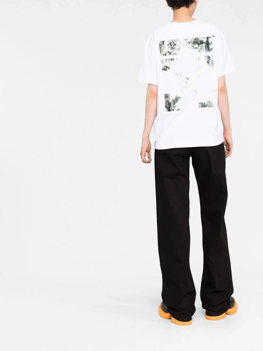 OFF-WHITE WOMEN Flock Chine Arrows Regular Tee White