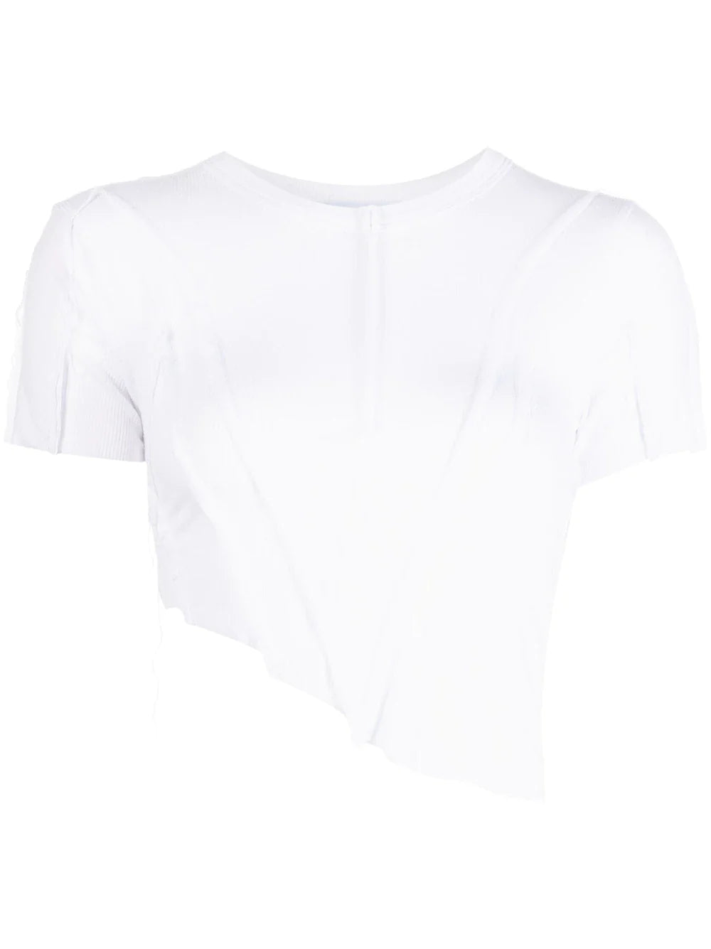 SAMI MIRO VINTAGE Asymmetric Short Sleeve T-Shirt White