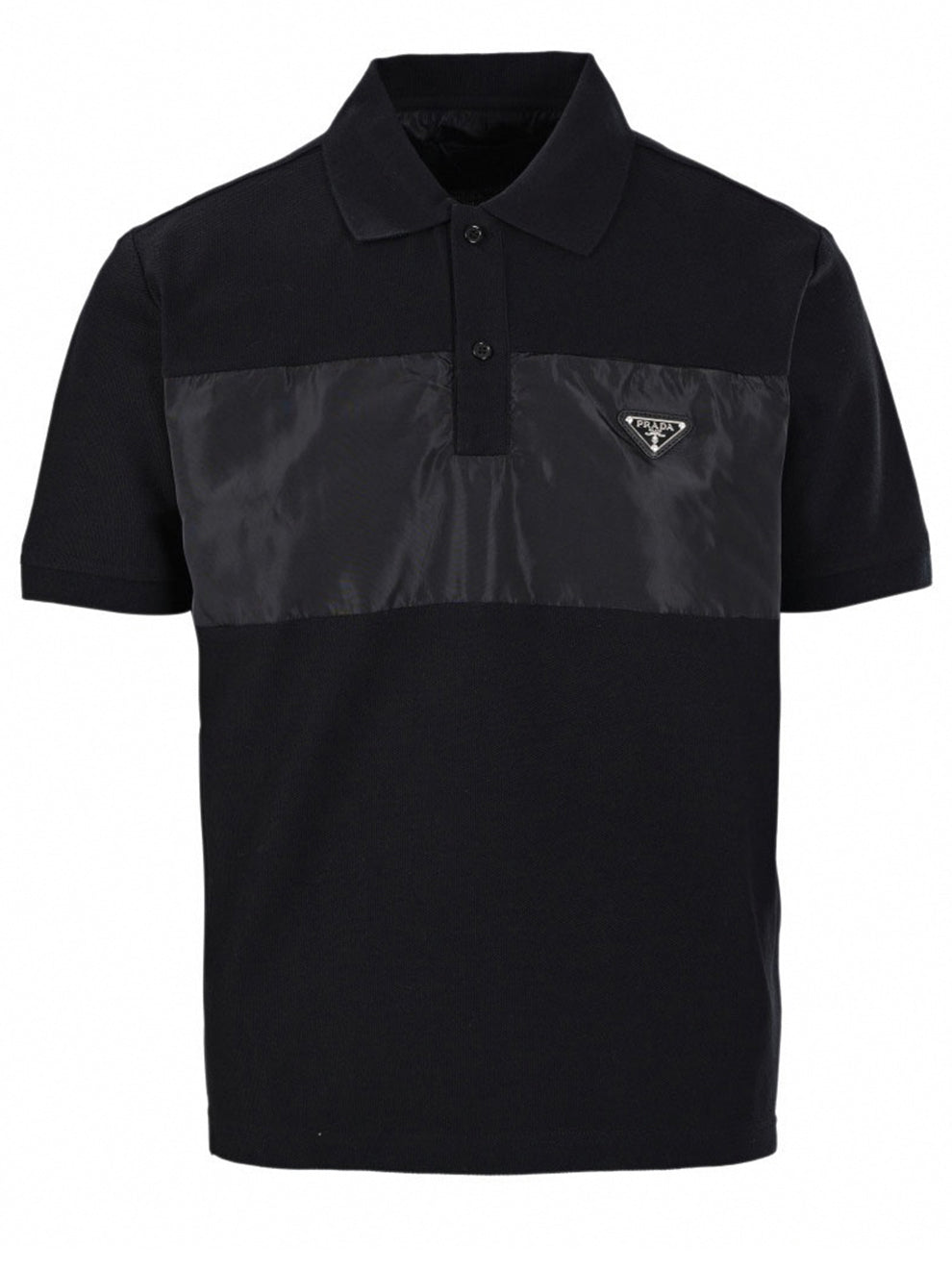 Prada Nylon Panel Polo – Black Edition