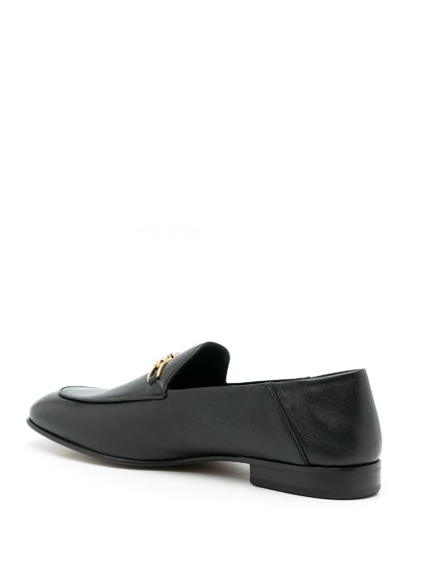 SALVATORE FERRAGAMO Melbourne Leather Loafers Black