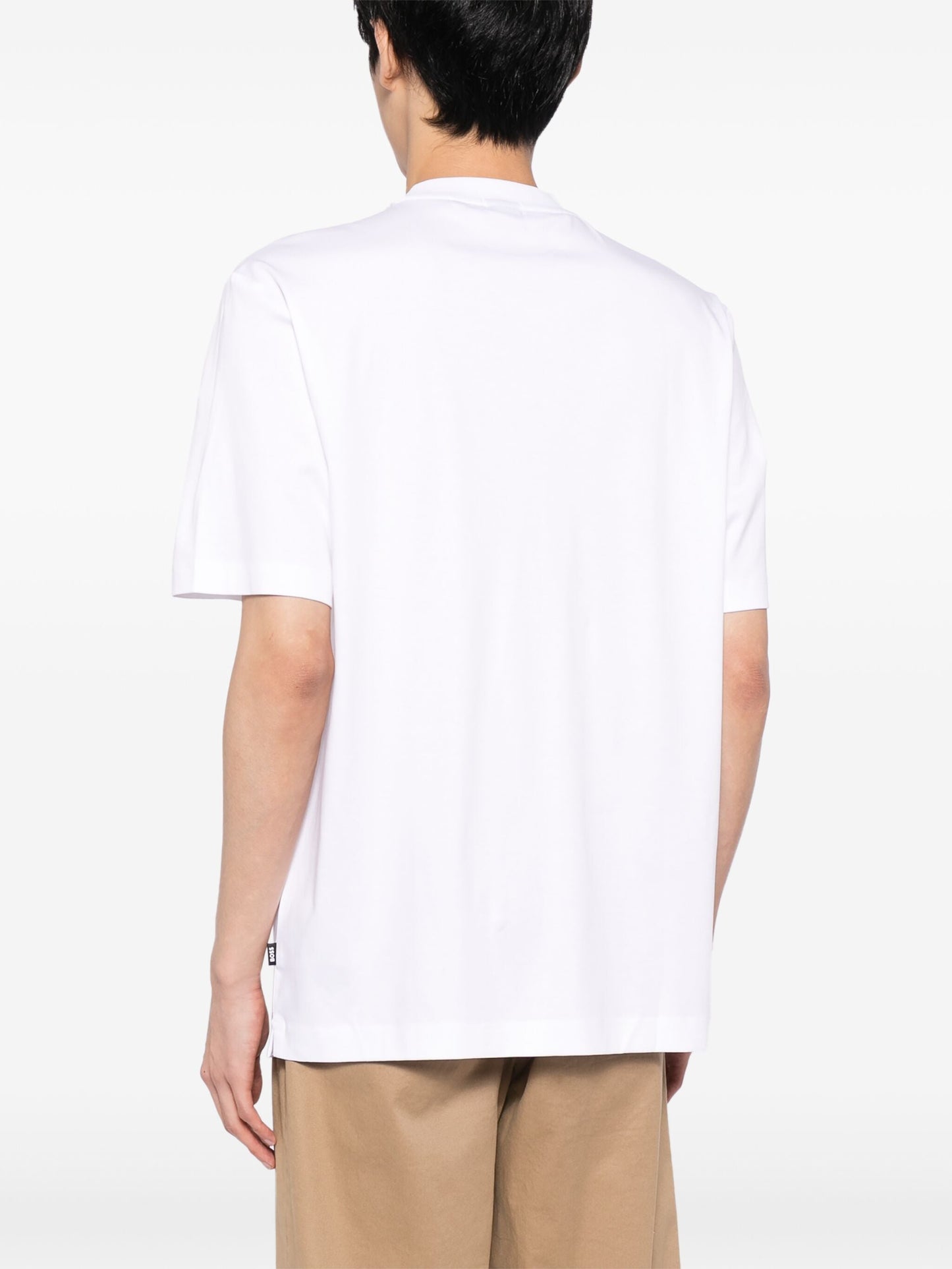 BOSS Logo Patch Cotton T-Shirt White