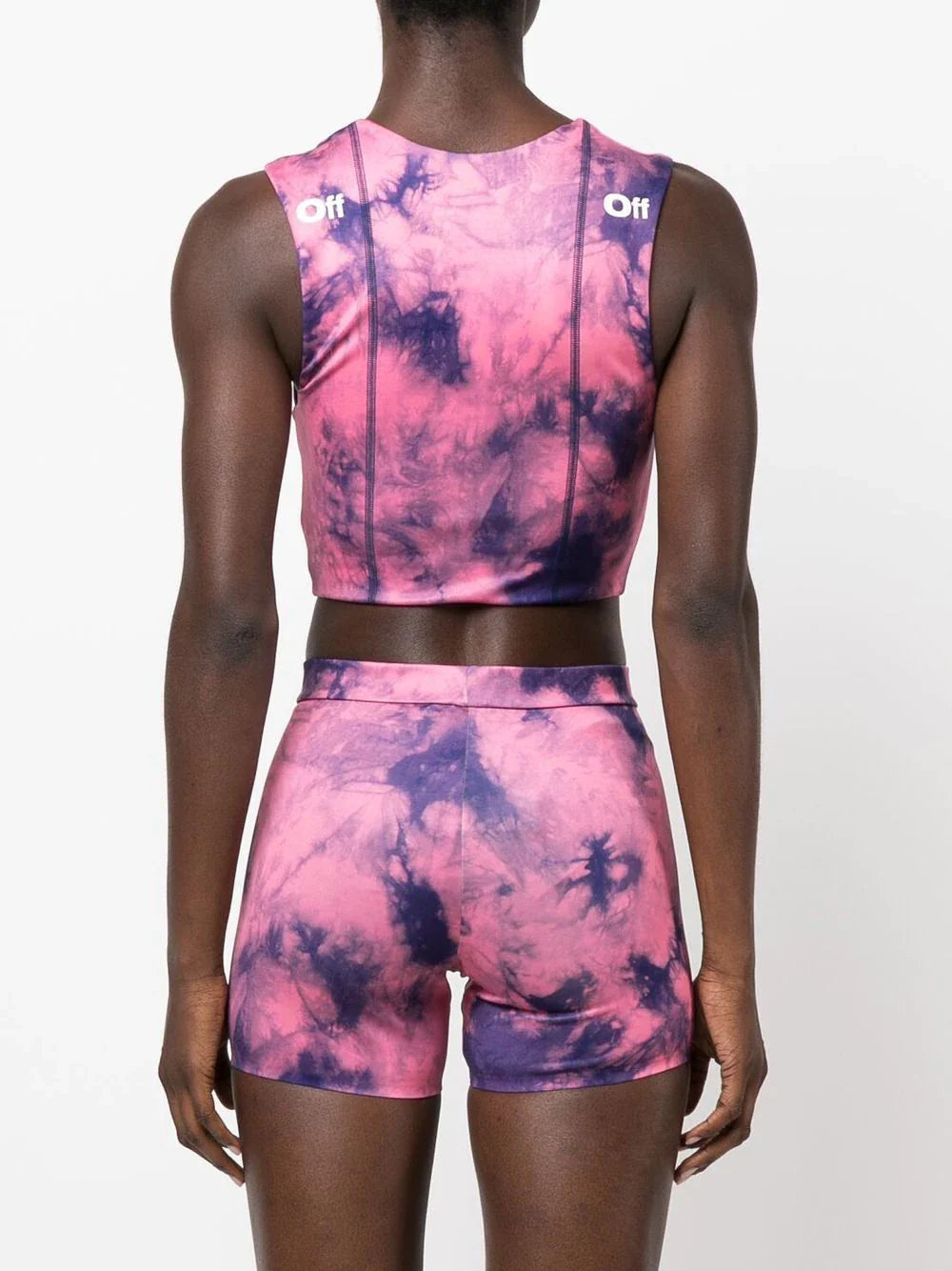 OFF-WHITE WOMEN Tie Dye Sports Bra Pink/Blue