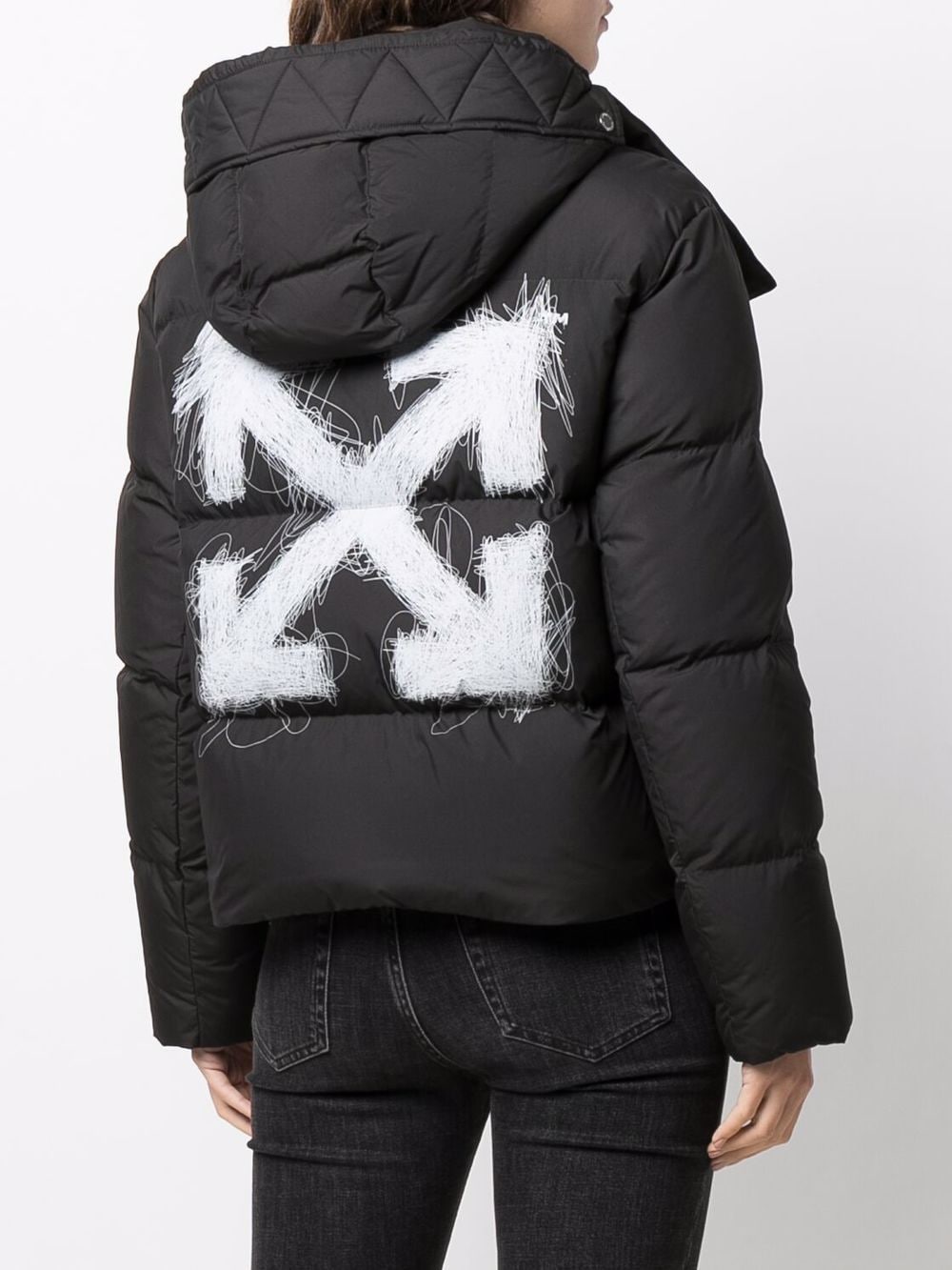 OFF-WHITE WOMEN Pen Arrows Puffer Jacket Black