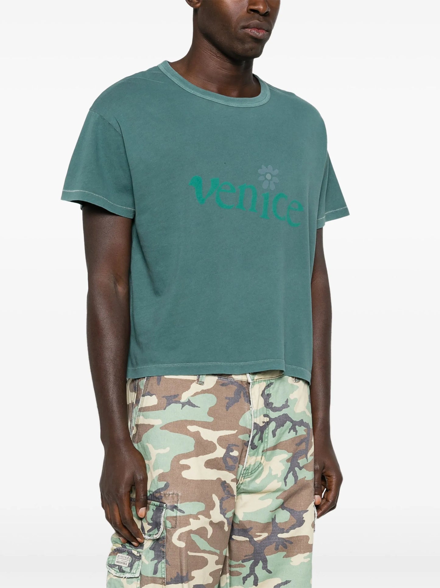 ERL Venice Knit T-Shirt Jade Green