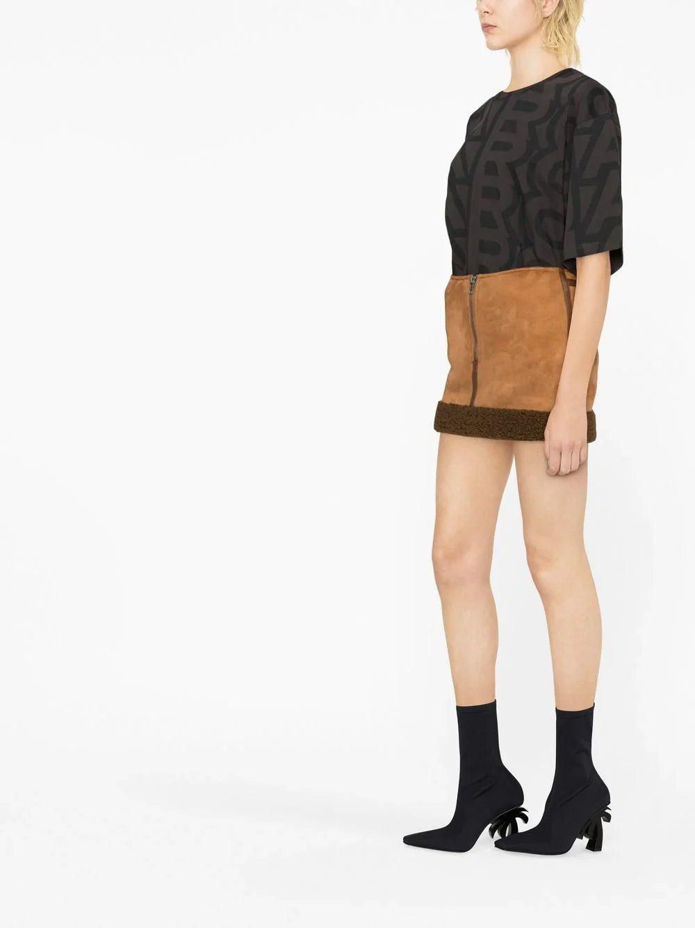 MARC JACOBS WOMEN Monogram Big T-Shirt Black/Charcoal