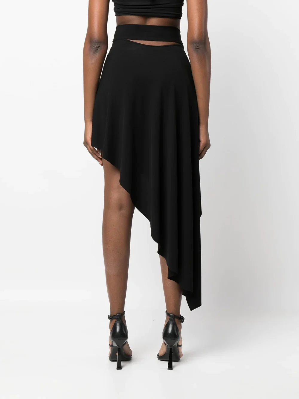 ALEXANDRE VAUTHIER WOMEN Ring-detail Belted Asymmetric Skirt Black