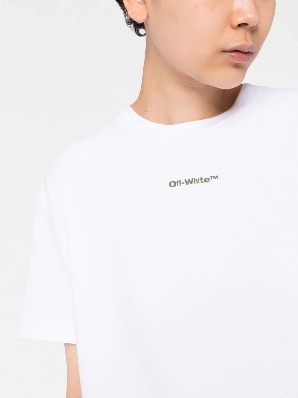 OFF-WHITE WOMEN Flock Chine Arrows Regular Tee White
