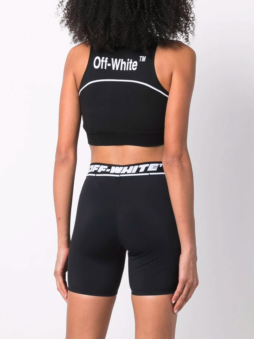 OFF-WHITE WOMEN Athl Stamp Logo Bra Black