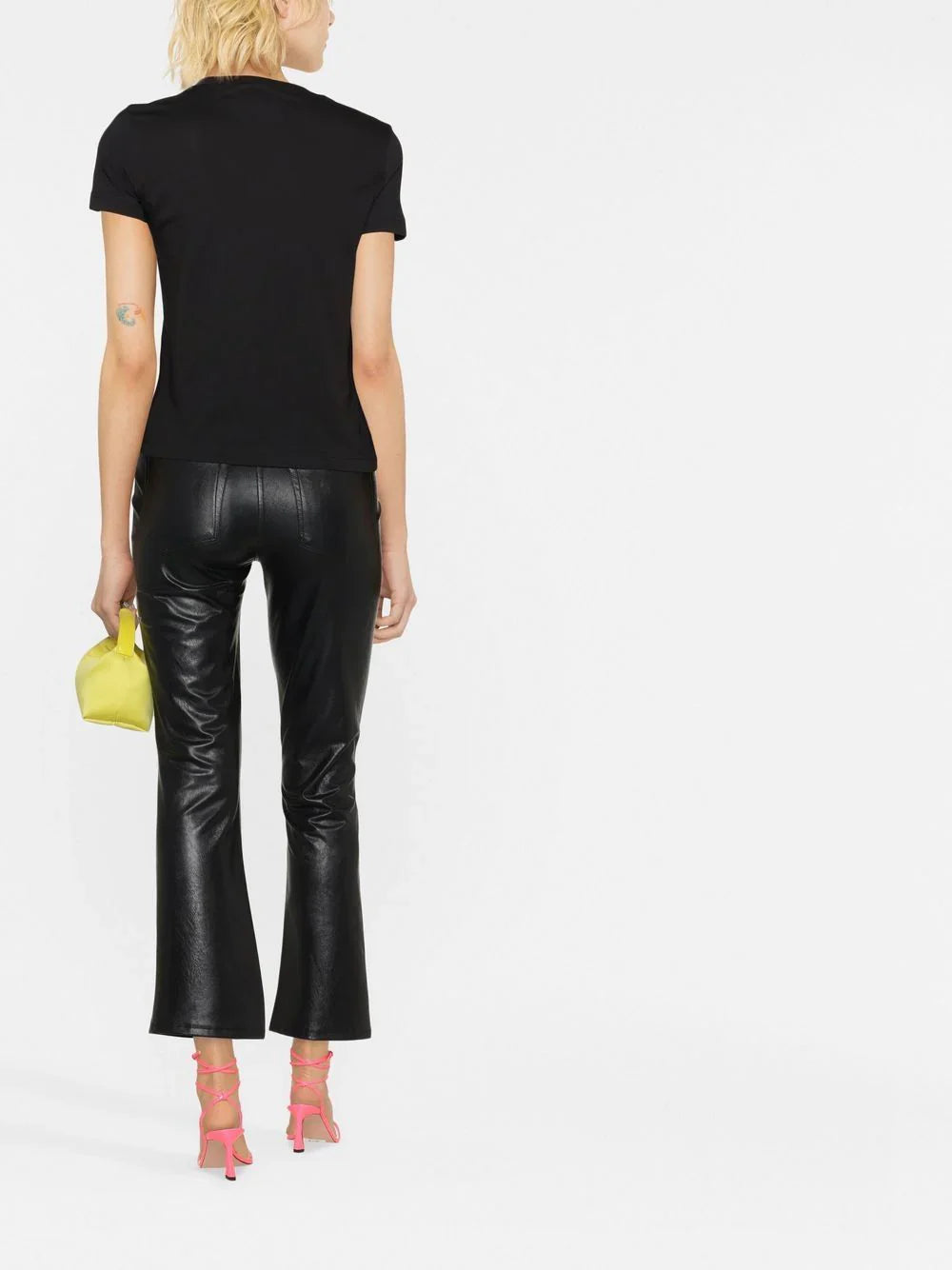 VERSACE WOMEN Foil Logo T-Shirt Black