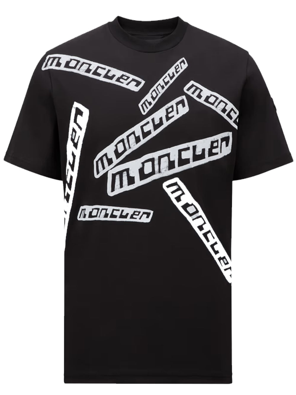 MONCLER Graphic Logo Motif Print T-Shirt Black