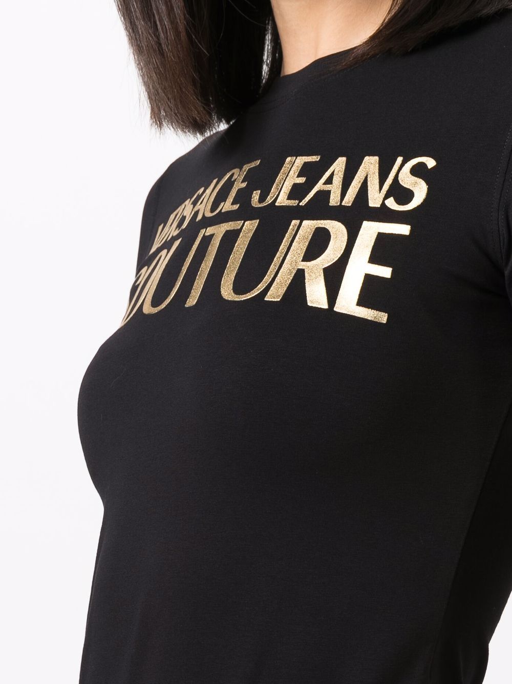 VERSACE Logo Print T-Shirt Black