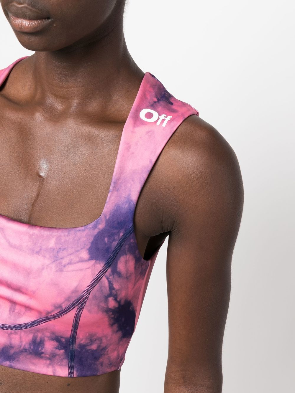 OFF-WHITE WOMEN Tie Dye Sports Bra Pink/Blue