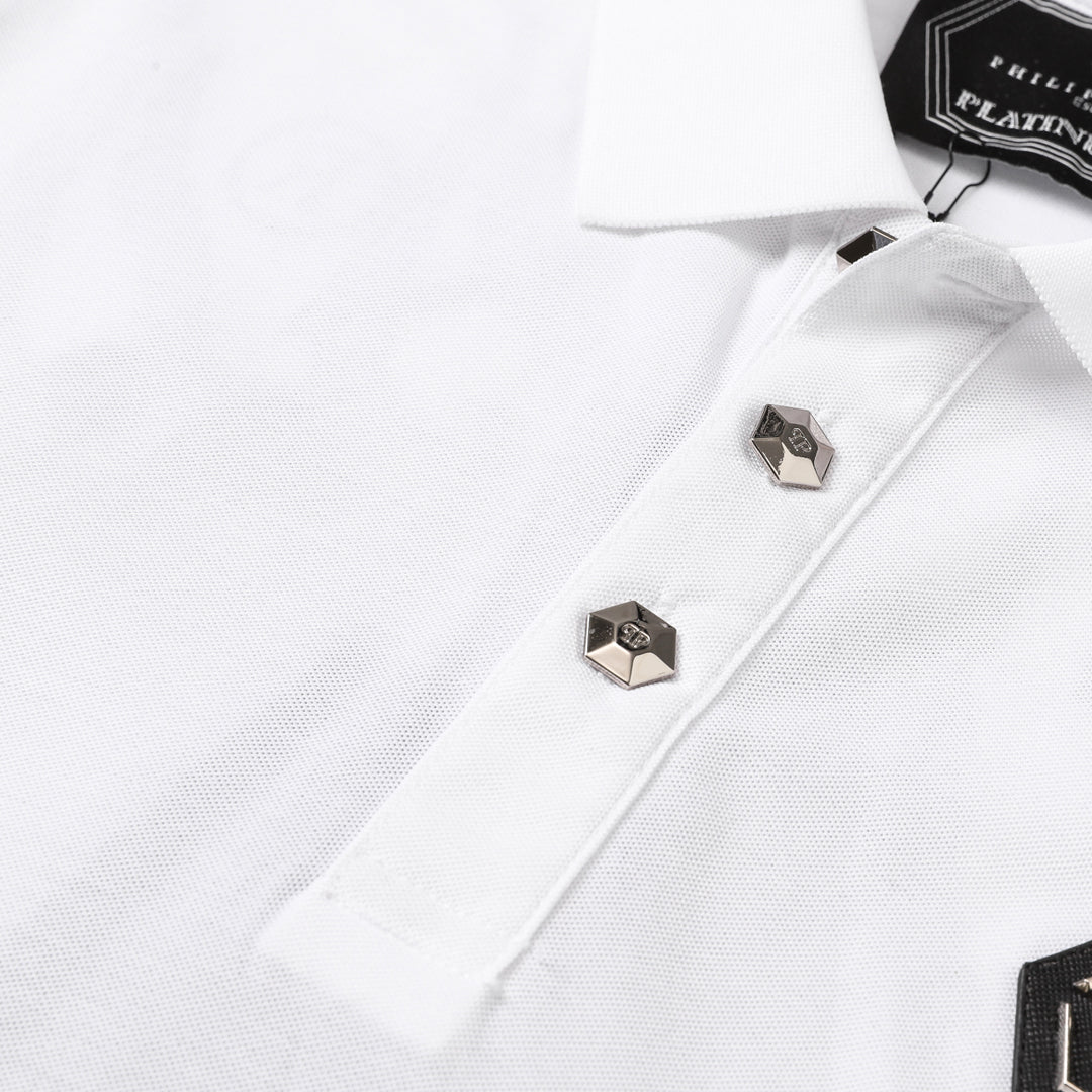 New- Hot stamp Skull POLO shirt