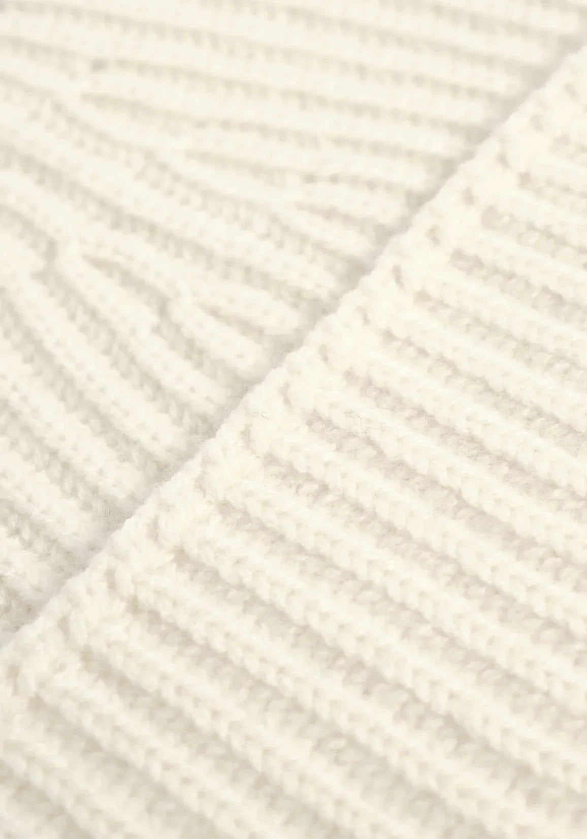 MKI MIYUKI ZOKU Cashmere Ribbed Beanie Off-White