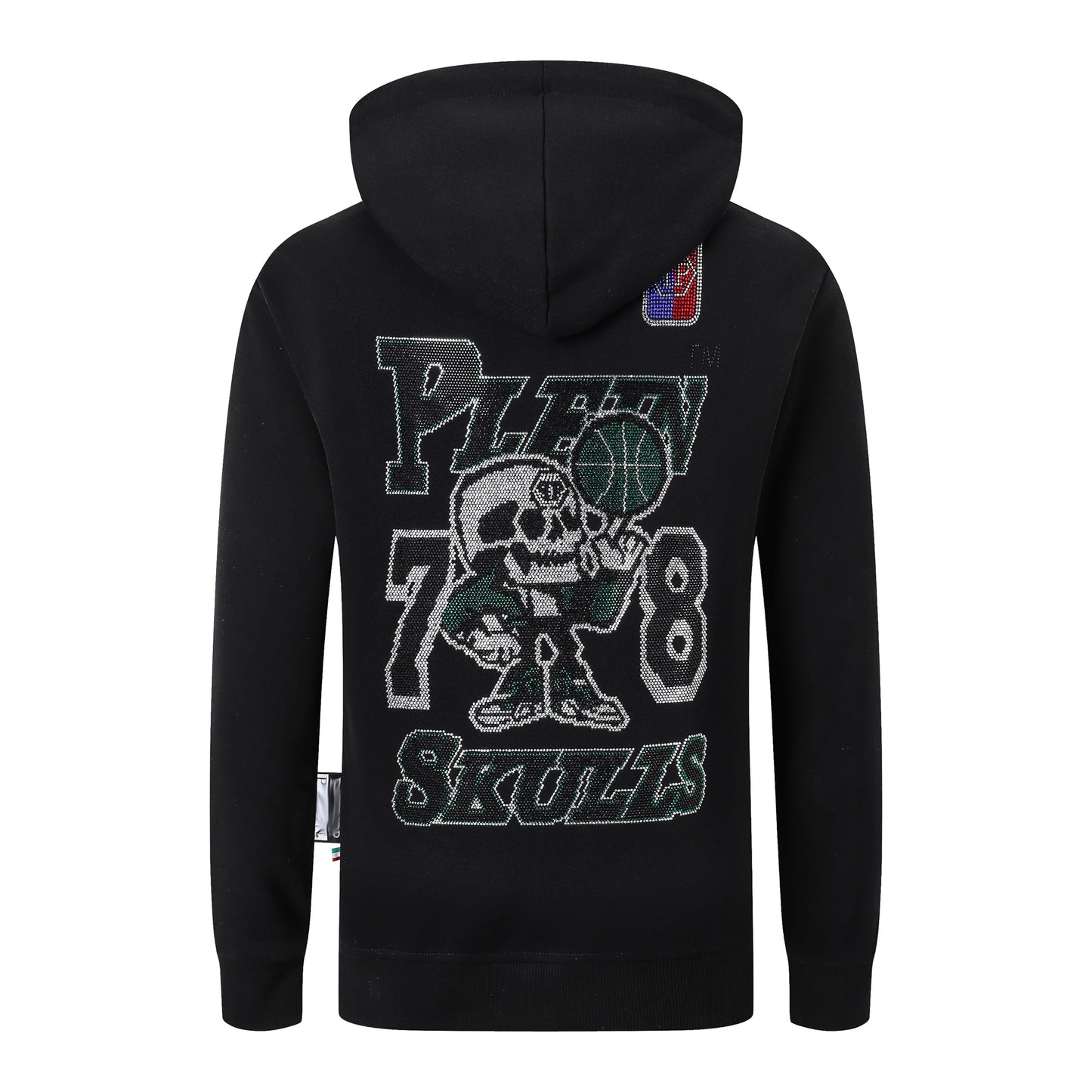 New- 2025ss Black Skull Hoodie