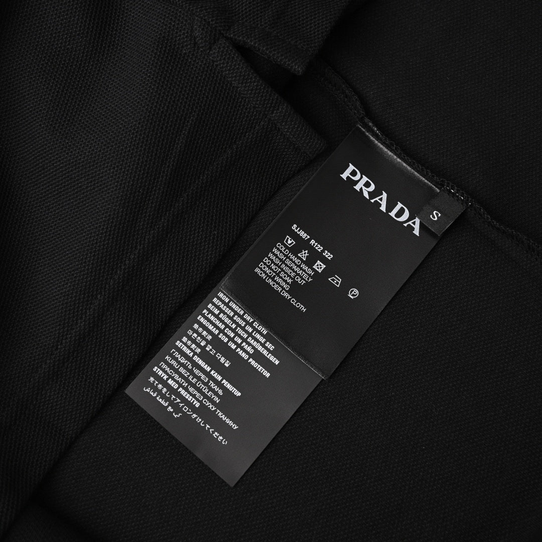 Prada Nylon Panel Polo – Black Edition